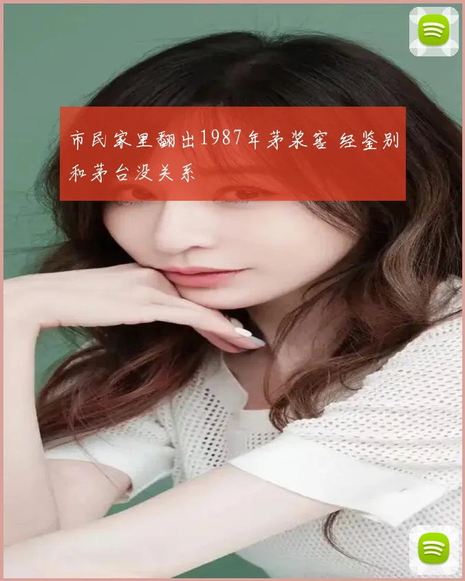 市民家里翻出1987年茅浆窖 经鉴别和茅台没关系
