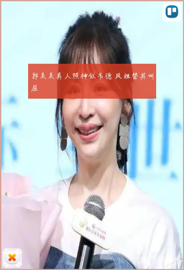 郭美美真人照神似韦德 凤姐替其叫屈
