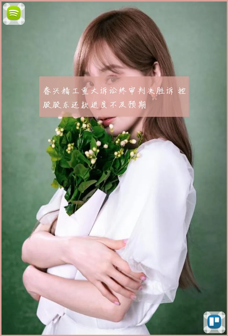 春兴精工重大诉讼终审判决胜诉 控股股东还款进度不及预期